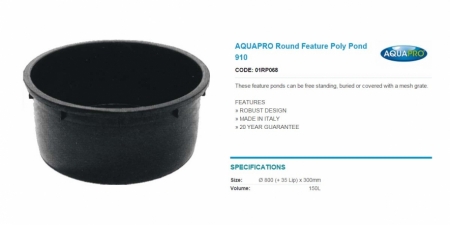 AQUAPRO Round Feature Poly Pond 910