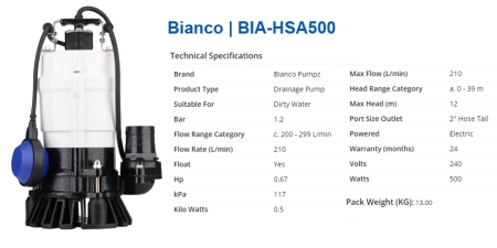 BIANCO BIA-HSA500
