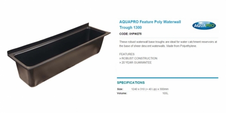 AQUAPRO Feature Poly Waterwall Trough 1300