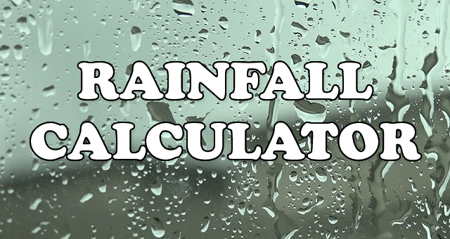 Tank Master Rainfall Calculator